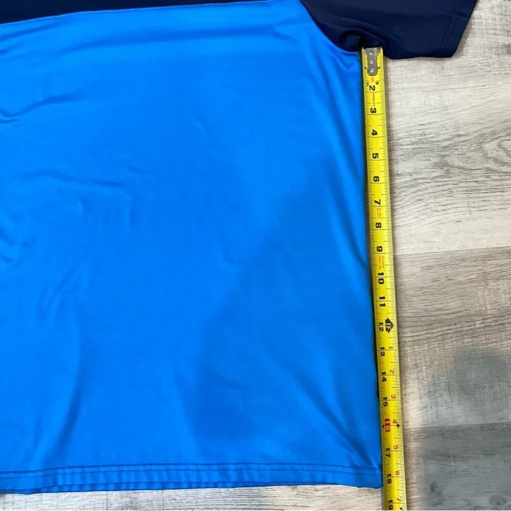 Murray Golf Men's Colorblock Polo Shirt Size L Blue Navy - Cowglen Scotland - Picture 10 of 17